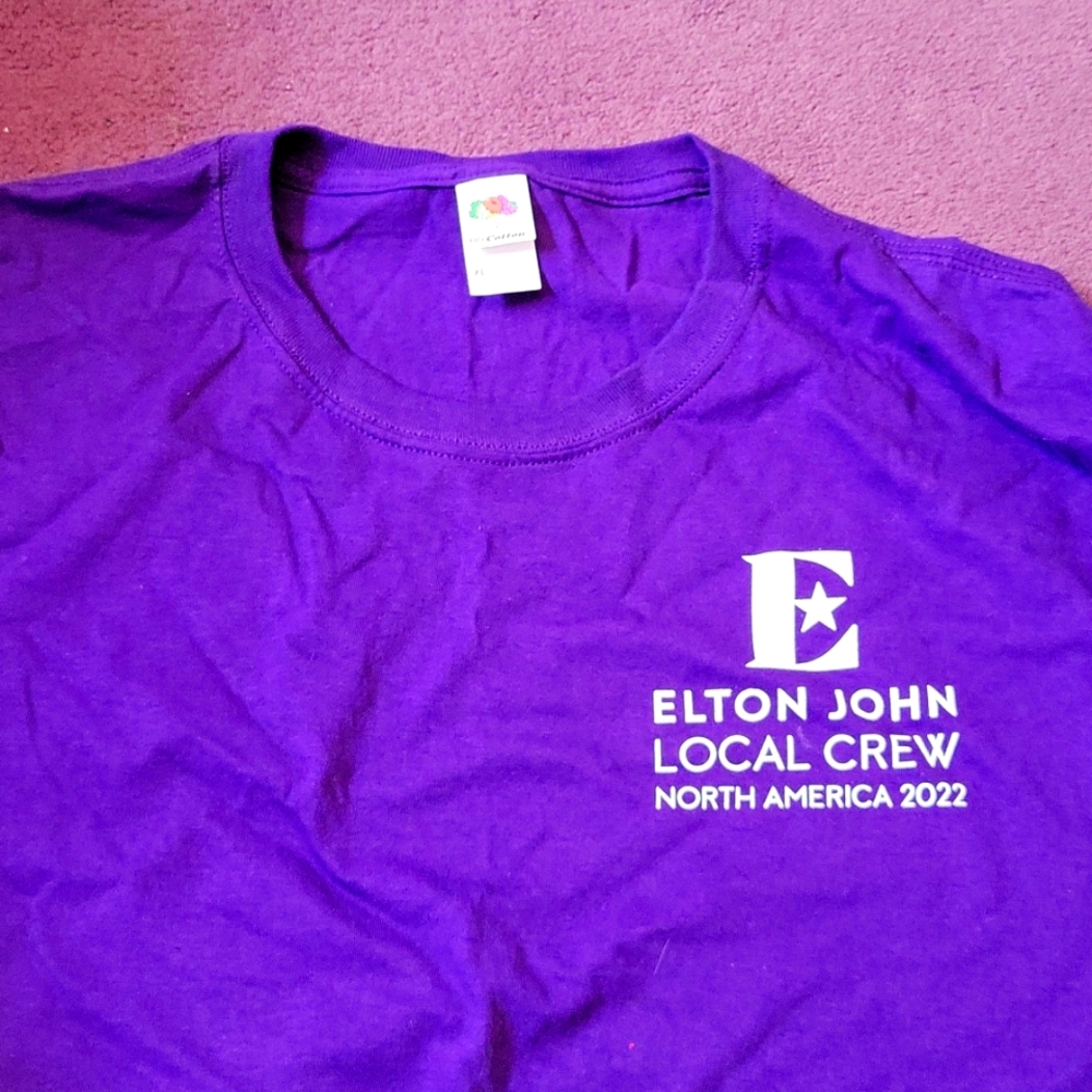 Rare ELTON JOHN farewell tour roadie shirt, never worn